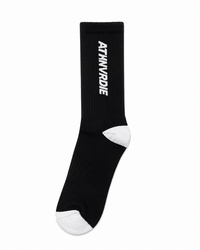 (PREORDER) ATHNVRDIE Performance Crew Socks — Black & White